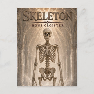 Skelett-Knochen-Kreuzgang Dark Cinema Postkarte