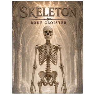 Skelett-Knochen-Kreuzgang Dark Cinema Postkarte