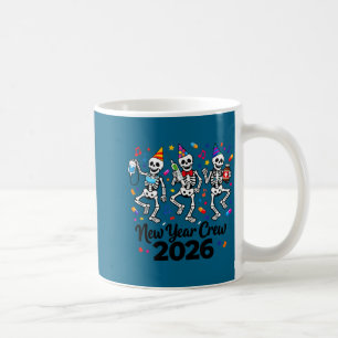 Skelett-Krankenschwester Neujahrs-Crew 2026 Lustig Kaffeetasse