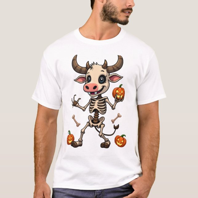 Skelett-Kuh-Parade T-Shirt (Vorderseite)