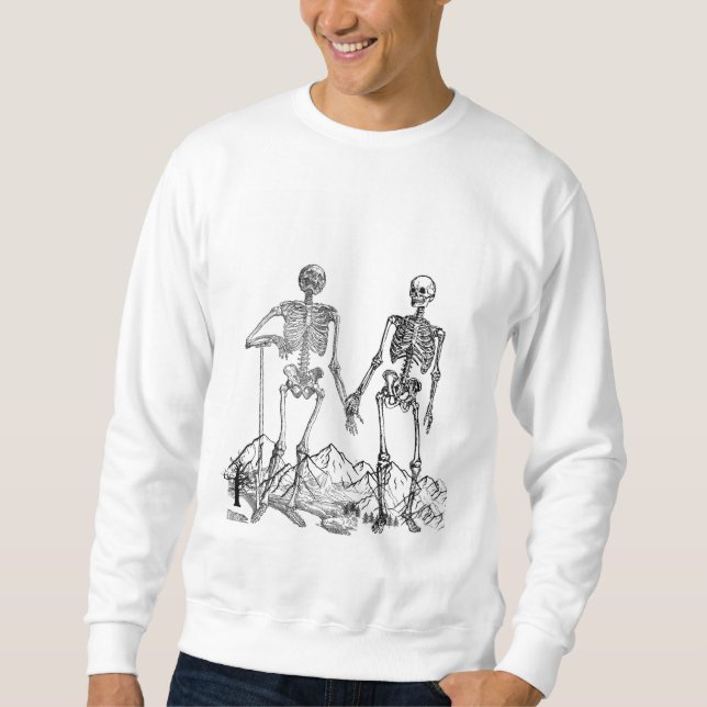 Skelett-Kunst-Sweatshirt Sweatshirt (Vorderseite)