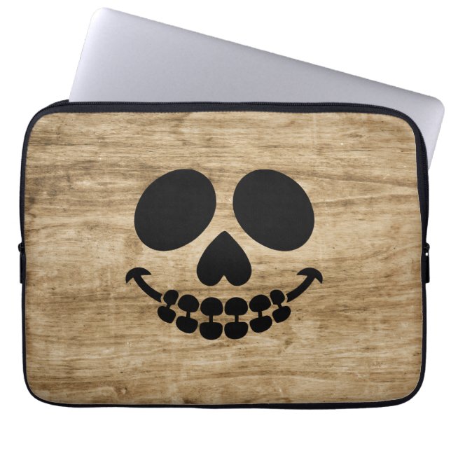 Skelett lächelt. laptopschutzhülle (Vorderseite)