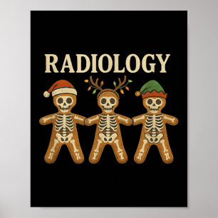 Skelett Lebkuchen Radiologie Weihnachten Feiertag  Poster