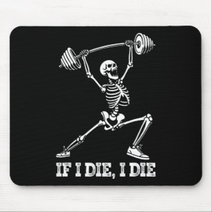 Skelett Lifting Weights Workout Gym Lover - Wenn i Mousepad
