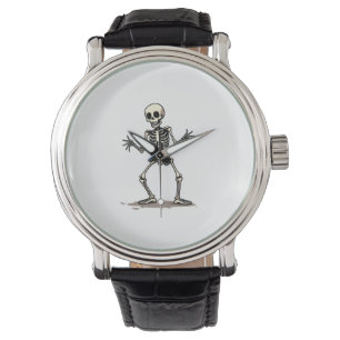 Skelett macht den Dab � Lustiger Halloween-Tanz-Sh Armbanduhr