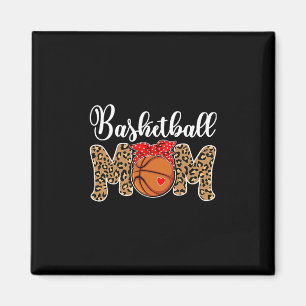 Skelett-Mama Leopard Unordentlicher Dutt Spieltag Magnet