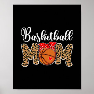 Skelett-Mama Leopard Unordentlicher Dutt Spieltag Poster