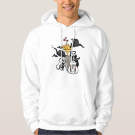 Skelett-Maus-Panda und Golden Flower Zen Hoodie