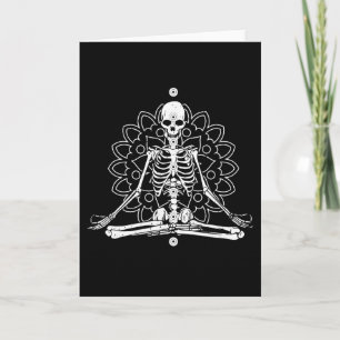 Skelett-Meditations-Mandala-Halloween-Yoga-Spiritu Karte