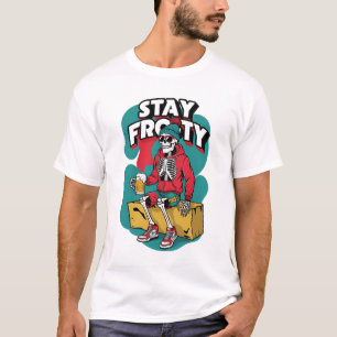 Skelett mit Bier T-Shirt
