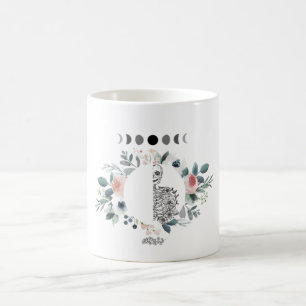Skelett mit Blumen Kaffeetasse