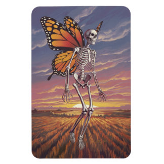 Skelett mit Butterfly Wings Design Magnet