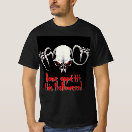 Skelett mit Halloween-Horror der Roten Augen T-Shirt