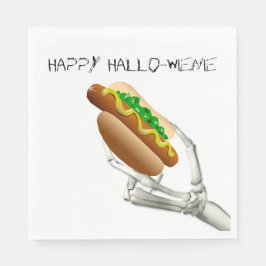 Skelett mit Hot Dog Halloween Paper Napkins Serviette