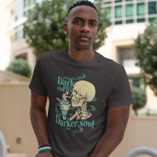 Skelett mit Kaffee-Cup T-Shirt