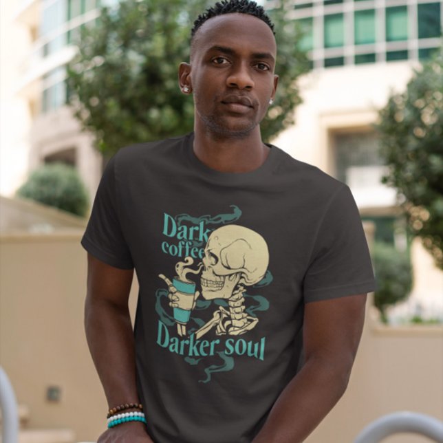 Skelett mit Kaffee-Cup T-Shirt (Von Creator hochgeladen)