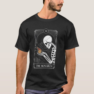 Skelett-Monarch-Schmetterlings-Tarotkarte Hallowee T-Shirt
