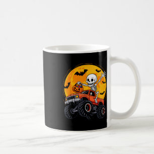 Skelett-Monster-Truck-Mond-Kürbis-Halloween-Jungen Kaffeetasse