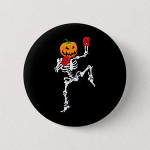 Skelett Muay Thai Halloween-Kürbis Kickboxen Mm Button