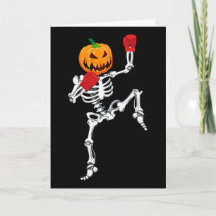 Skelett Muay Thai Halloween-Kürbis-Kickboxen Mm Karte