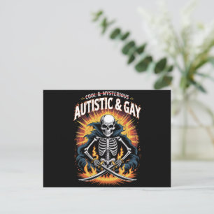 Skelett Nicht Cool Und Geheimnisvoll Autistischer Postkarte
