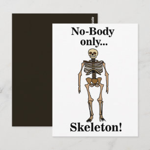 Skelett Niemand Lustig Postkarte