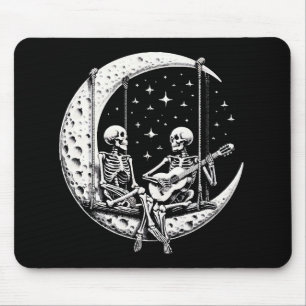 Skelett-Paar-Mond-Gitarre Mousepad