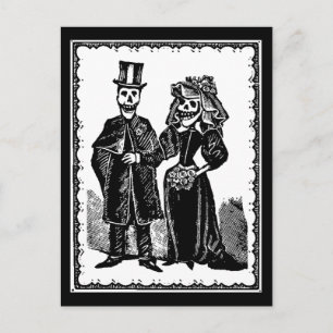 Skelett-Paar - Postkarte