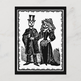 Skelett-Paar - Postkarte