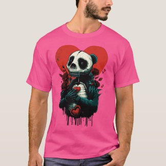 Skelett-Panda-Liebe T-Shirt
