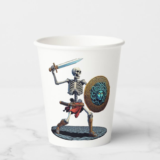 Skelett Pappbecher (Vorderseite)