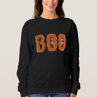 Skelett-Peek-BOO-Spinnen Halloween Sweatshirt