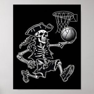 Skelett-Pirat Skelett Lustiger Halloween-Skelett-S Poster