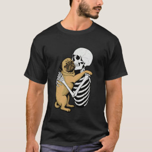 Skelett Pug Halloween Hunde Liebhaber Welpen Knoch T-Shirt