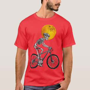 Skelett Radfahren Fahrrad Halloween Kostüm T-Shirt