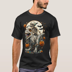 Skelett-Reit-Mumie-Dinosaurier-T-Rex-Kinder-Jungen T-Shirt