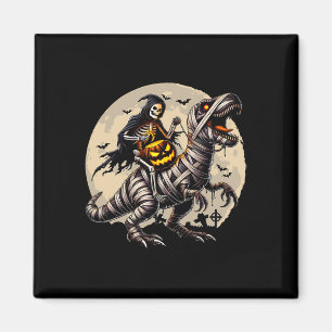 Skelett-Reit-Mumie-Dinosaurier-T-Rex-Kürbis-Lustig Magnet