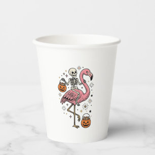 Skelett Reitender Flamingo Halloween Süßigkeiten S Pappbecher