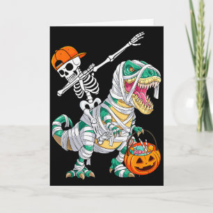 Skelett Reitet Tanzender Dab Dinosaurier T Rex Hal Karte