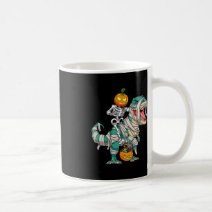 Skelett Riding Mummy Dinosaur T rex Halloween Pum Kaffeetasse