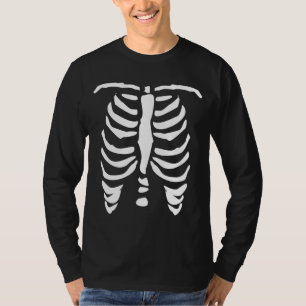 Skelett-Rippenkäfig-Shirt für Halloween T-Shirt