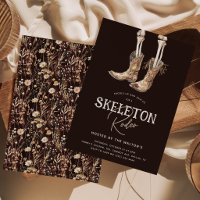 Skelett Rodeo Halloween-Party-Einladung
