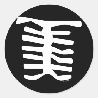 Skelett Runder Aufkleber