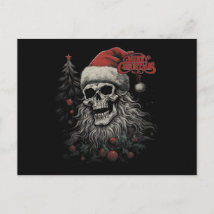 Skelett-Schädel Lustiges Frohe Weihnachten Santa P