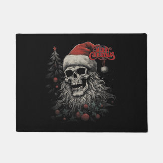 Skelett-Schädel Lustiges Frohe Weihnachten Santa P Fußmatte