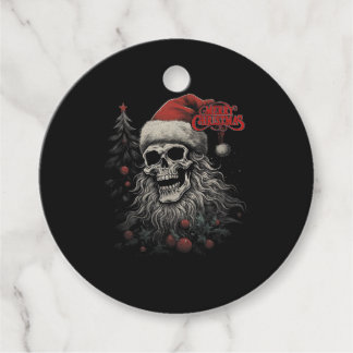 Skelett-Schädel Lustiges Frohe Weihnachten Santa P Geschenkanhänger