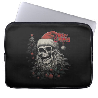 Skelett-Schädel Lustiges Frohe Weihnachten Santa P Laptopschutzhülle