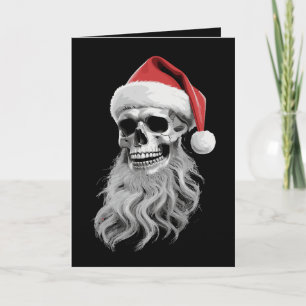 Skelett-Schädel-Weihnachten Gruseliger Weihnachtsm Feiertagskarte