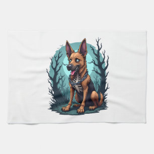 Skelett Schäferhund Geschirrtuch