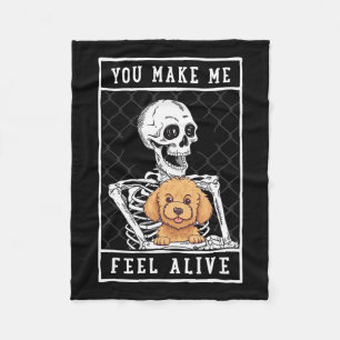Skelett Sie fühlen Halloween Me Alive Fleecedecke